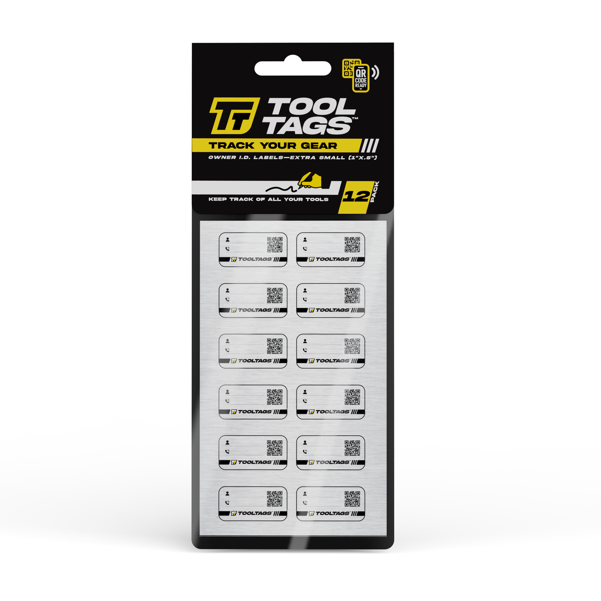 ToolTags - Asset Tags - QR Code Technology - Extra Small - .5" x 1" (Copy)